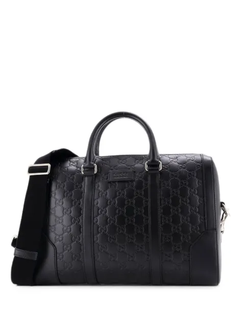 Gucci Pre-Owned Eden Briefcase Guccissima Leather Medium business bag Black 064Y9B42Y2RUM1B1
