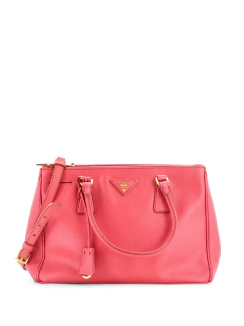Prada Pre-Owned Double Zip Lux Saffiano Leather Medium tote bag Pink CV90S56T59EGGG3J