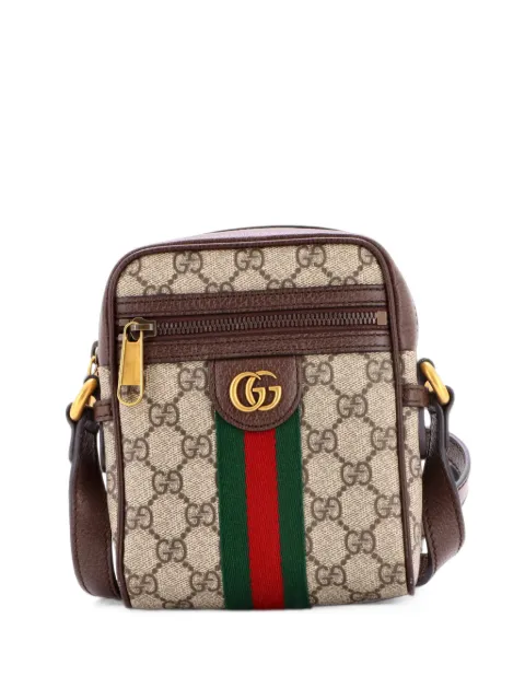 Gucci Pre-Owned Ophidia Messenger Bag GG Coated Canvas Mini crossbody bag Brown DNLE7ICNRAAYLIN5