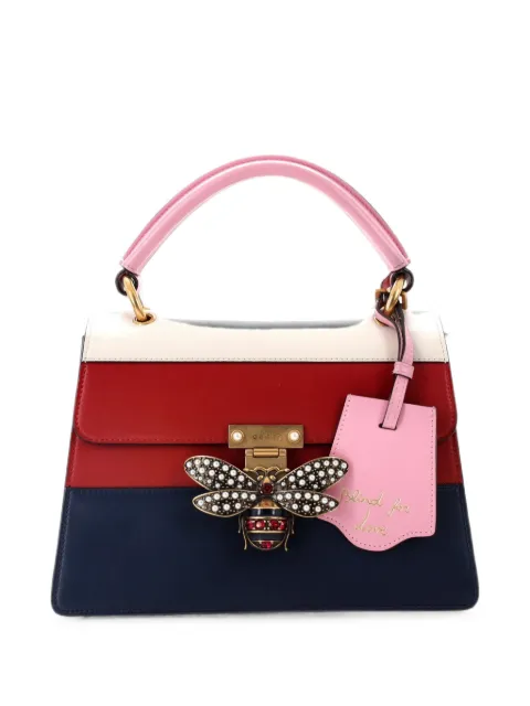 Gucci Pre-Owned Queen Margaret Top Handle Bag Colorblock Leather Small satchel Blue DUOLVOEC55T2HIQH
