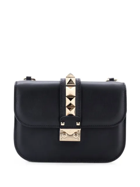 Valentino Garavani Pre-Owned Glam Lock Leather Small shoulder bag Black DT9DES8YLXE9TDIJ