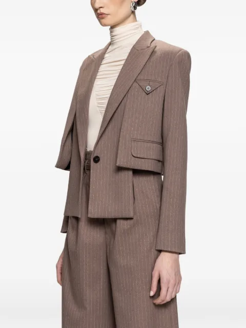 NISSA pinstripe blazer Brown S1370