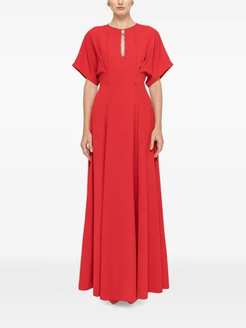 NISSA crystal-details maxi dress Red RS16962