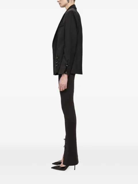 NISSA high-rise viscose-blend pants Black P16783
