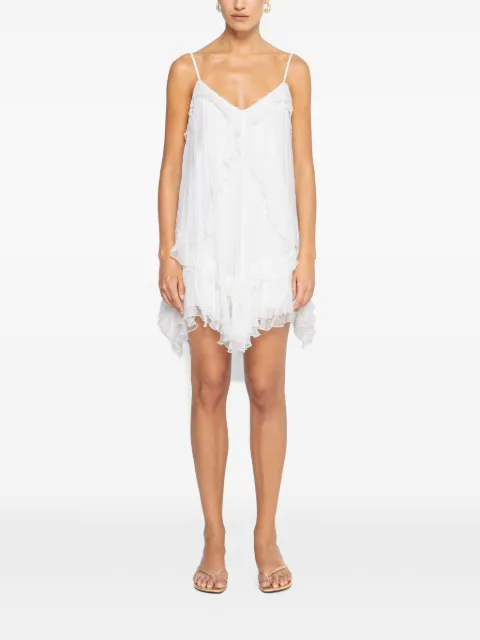 NISSA open-back silk mini dress White RC17020