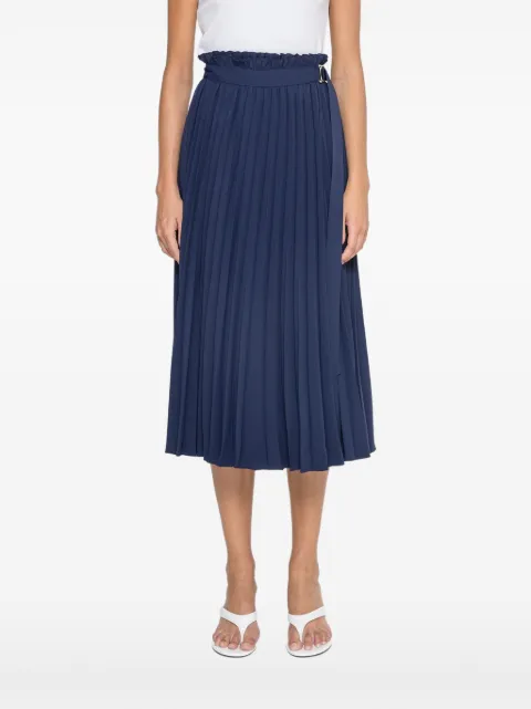 NISSA pleated high-waisted skirt Blue F16965