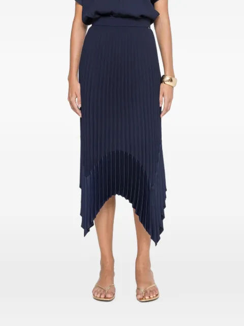 NISSA pleated midi skirt Blue F1387