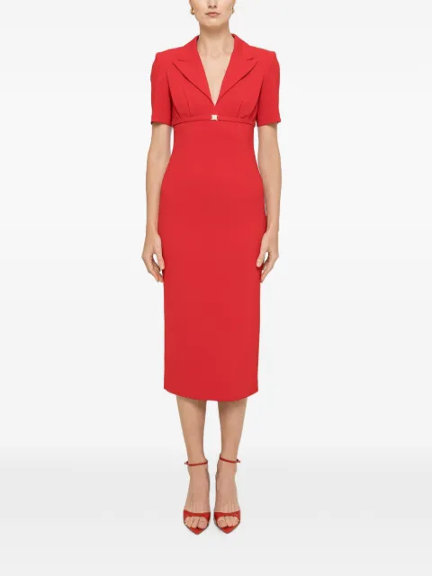 NISSA fitted midi dress Red RZ16986