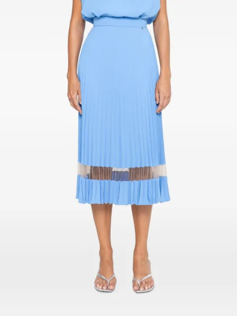 NISSA pleated midi skirt Blue F1388