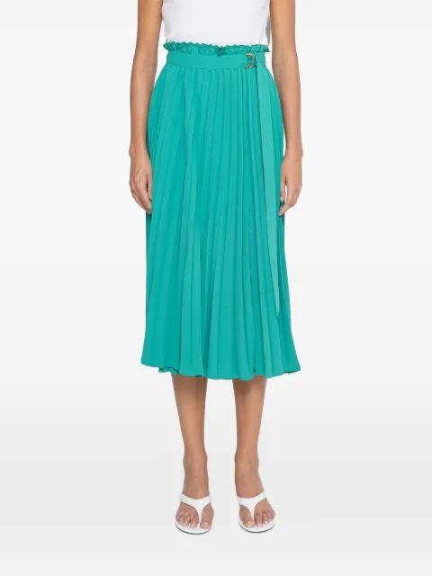 NISSA pleated high-waisted skirt Green F16965
