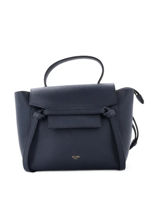 Celine Pre-Owned Belt Bag Textured Leather Nano shoulder bag Blue XSYDX3GJ0HCDUXIB