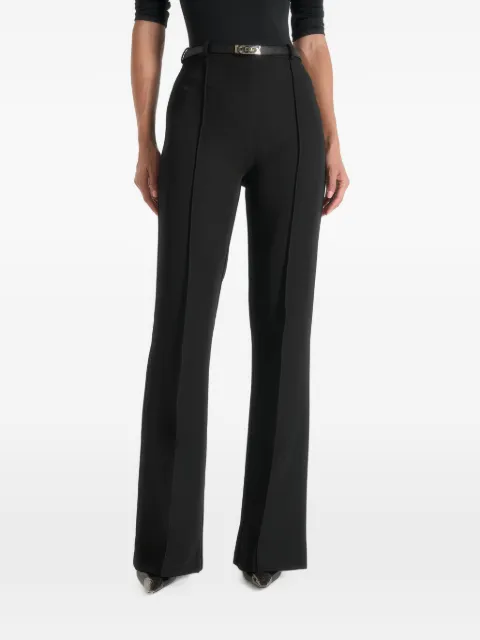 Manière De Voir Quinn in black high-waisted belted fit & flared trousers Black WMN4500