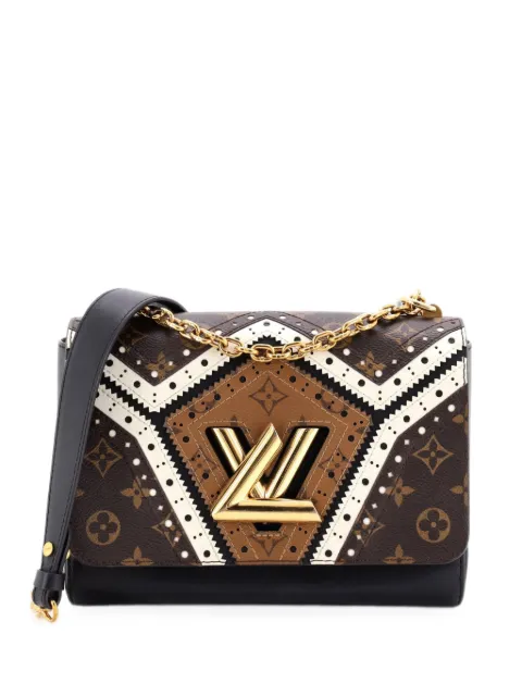 Louis Vuitton Pre-Owned Twist Handbag Limited Edition Brogue Reverse Monogram Canvas and Leather MM shoulder bag Brown SFF3CKC1XYB49T87