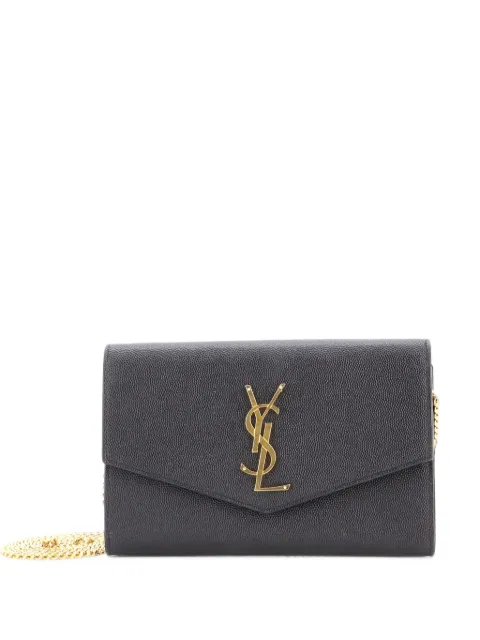 Saint Laurent Pre-Owned Uptown Chain Wallet Leather crossbody bag Black NVXK6AHDBN7MERJN