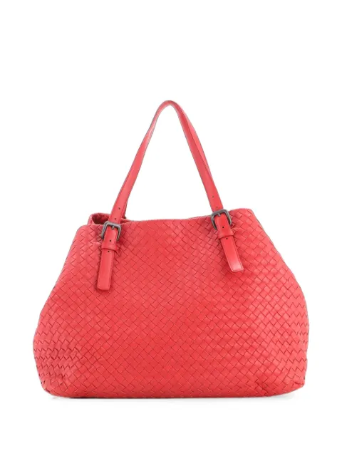 Bottega Veneta Pre-Owned A-Shape Intrecciato Nappa Large tote bag Red RKGN082BY2NOA8M3