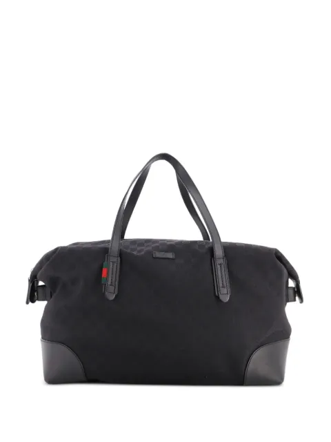 Gucci Pre-Owned Original Carry On Duffle Bag GG Canvas travel bag Black ILUN692MGML8U7TT