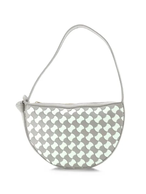 Bottega Veneta Pre-Owned Sunrise Bicolor Wavy Pavimento Leather Mini shoulder bag Grey QWX6QUSDDPBN19W9