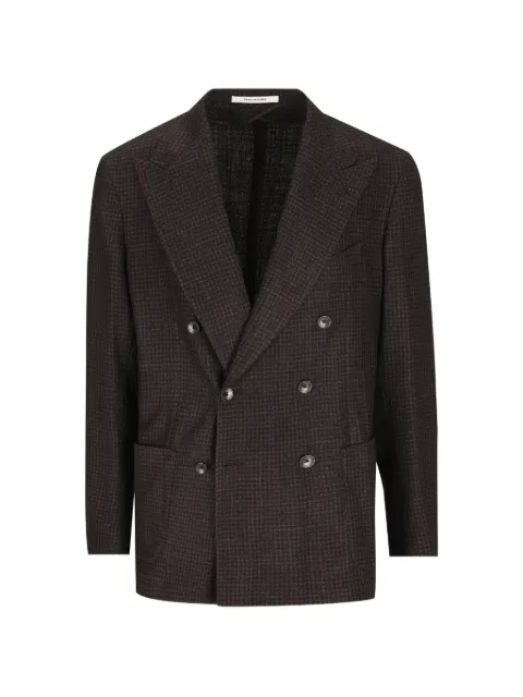 Tagliatore double-breasted micro-check jacket Brown 1SHO20KAI520150M13751348