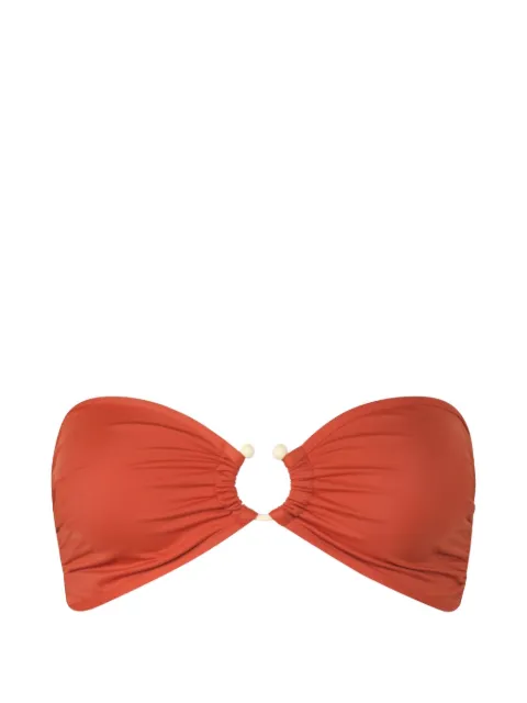 Johanna Ortiz Seawaters ruched bikini top Red PT03908