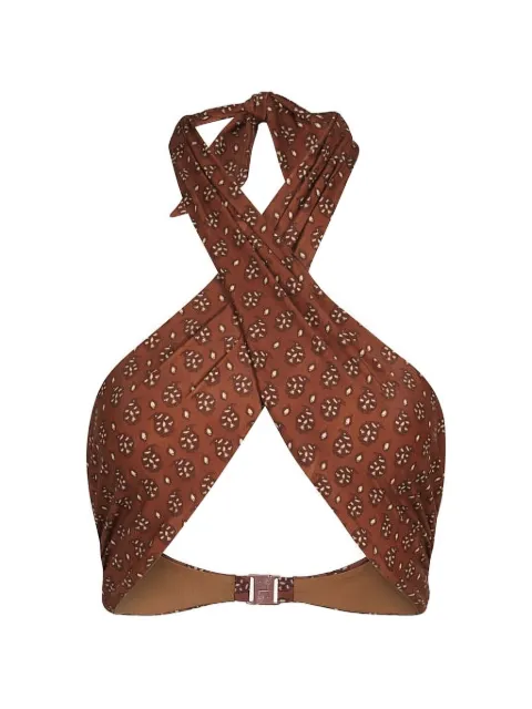 Johanna Ortiz Spice printed bikini top Brown PT03946