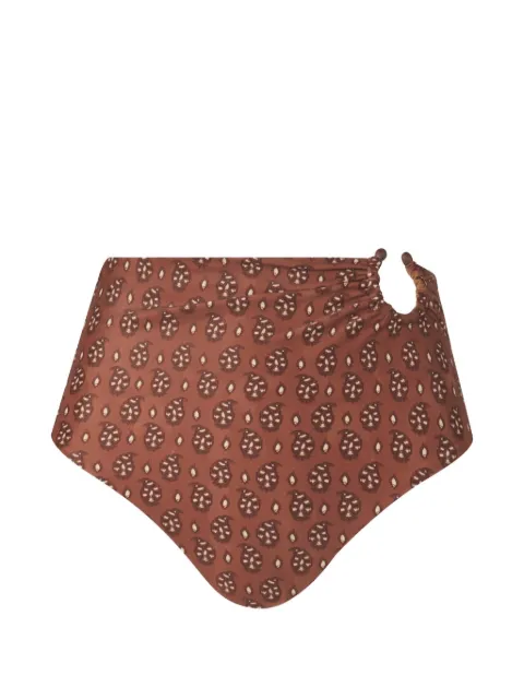 Johanna Ortiz Taita paisley-print bikini bottoms Brown PT03947
