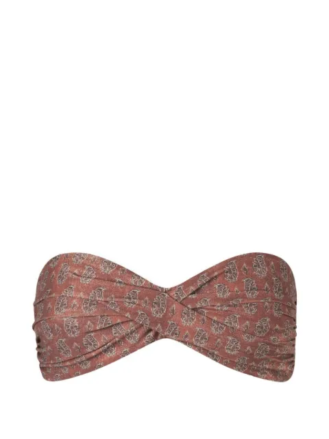 Johanna Ortiz Sea Sprite paisley-print bikini top Brown PT03898
