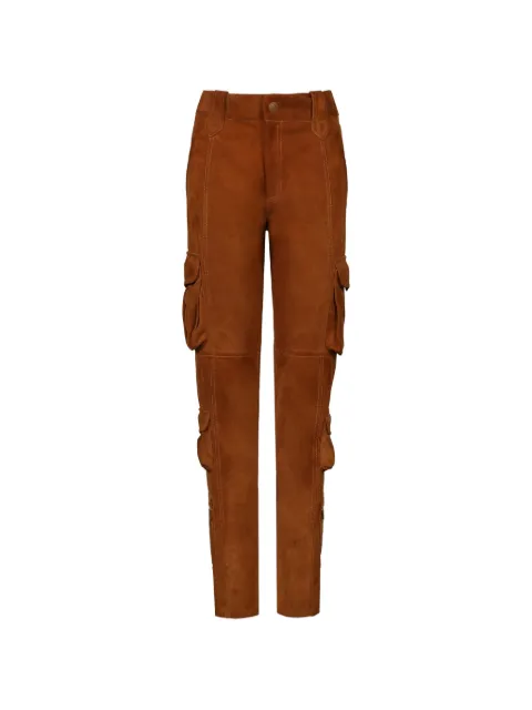 Johanna Ortiz Safari Cartography suede cargo pants Brown PT03780