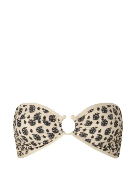 Johanna Ortiz Seawaters paisley-print bikini top Neutrals PT03937