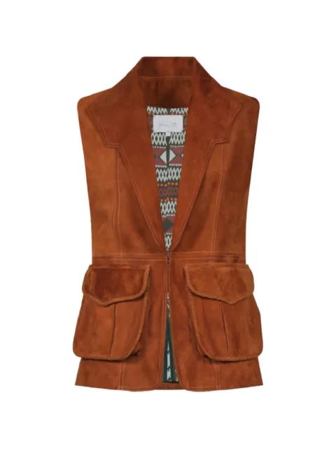 Johanna Ortiz Visionary suede vest Brown PT03790