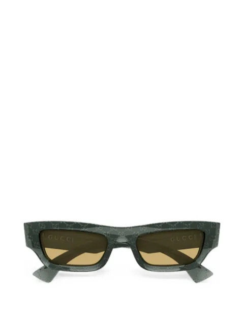 Gucci Eyewear monogram-pattern rectangle-frame sunglasses Green GG1839S009M