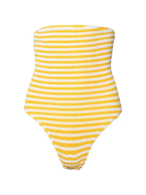 Bond-eye Fane crinkle-effect swimsuit Yellow BOUND411DS