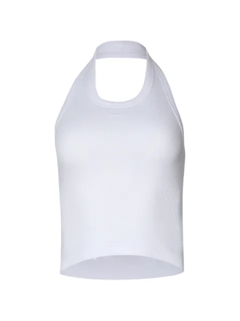VETEMENTS halterneck ribbed tank top White WH27TT164W