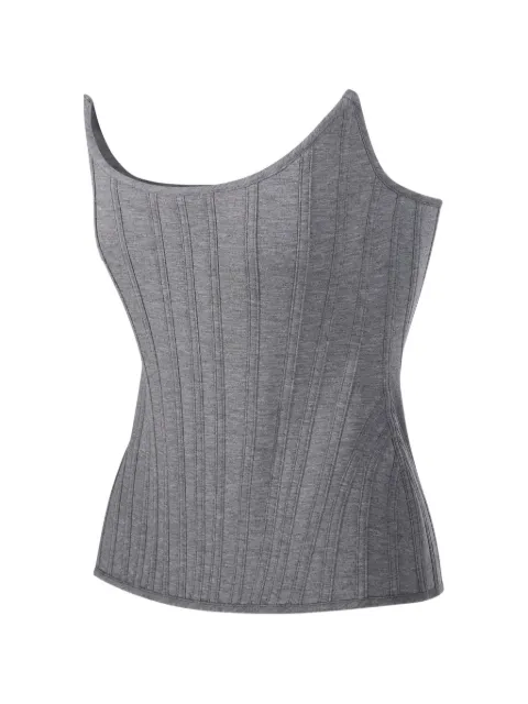 Giuseppe Di Morabito ribbed corset top Grey 07PFTO422N16714