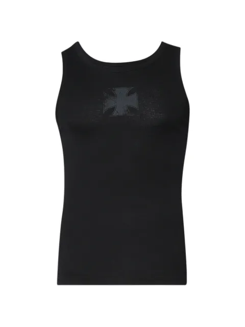 VETEMENTS Biker Cross print tank top Black MH27TT217B