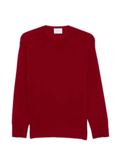 BeYou side-slit crew-neck sweater Red CD1155F6