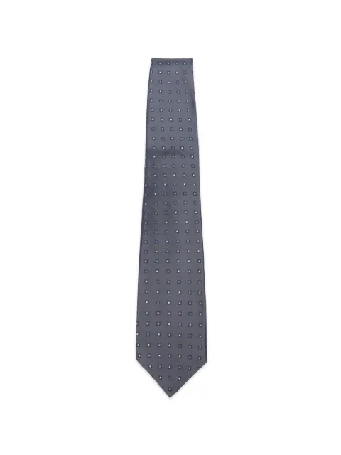 Kiton geometric-pattern tie Grey UCRVKRC01M1311001