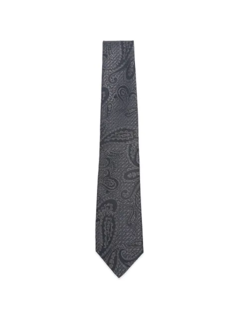 Kiton paisley-print tie Black UCRVKRC02M5810000