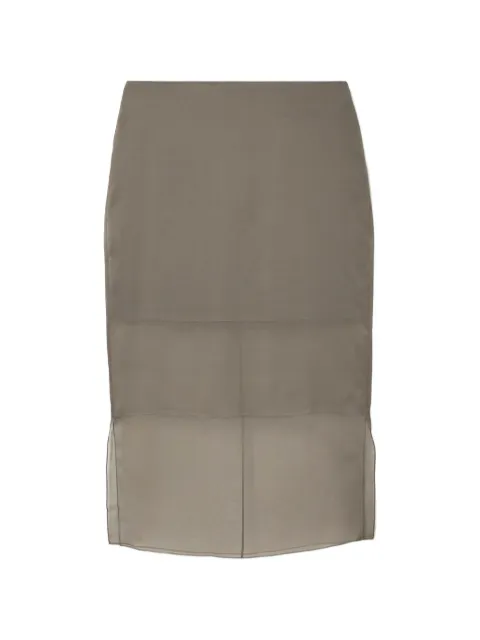 Brandon Maxwell Brett silk organza midi skirt Grey SK277PF26