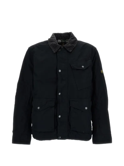 Barbour International corduroy-collar multi-pocket jacket Black MWX2600BK71