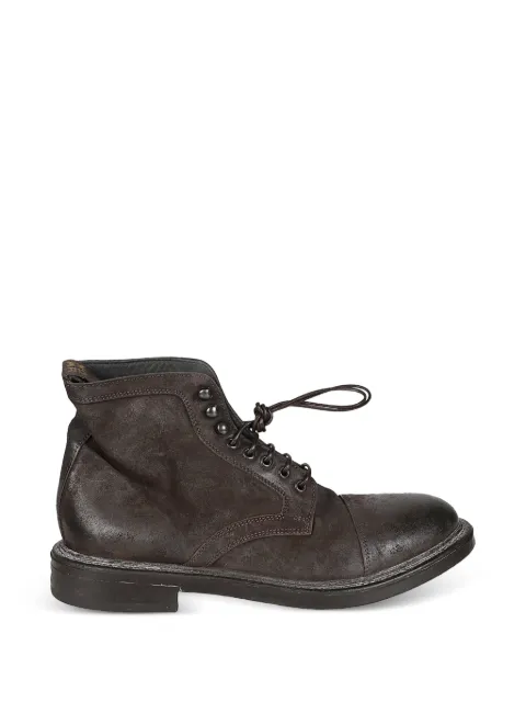 Moma distressed-effect lace-up boots Brown 52615B