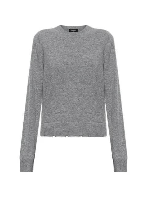 DSQUARED2 distressed pouch-pocket sweater Grey S75HA1447D13228