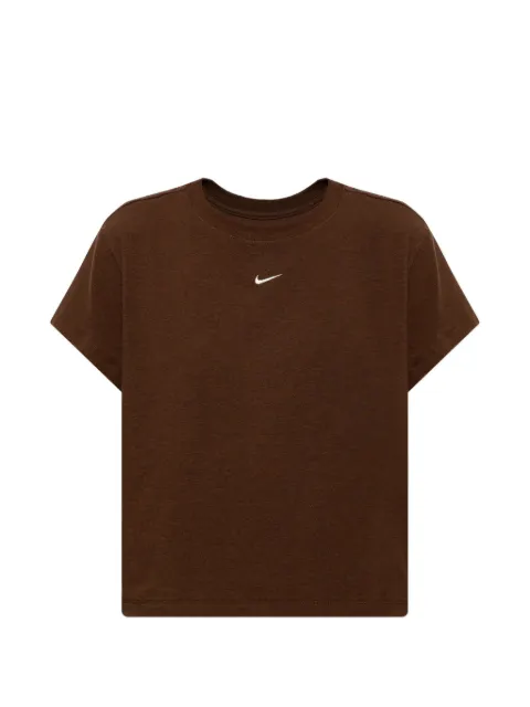 Nike logo-embroidered T-shirt Brown FV5508