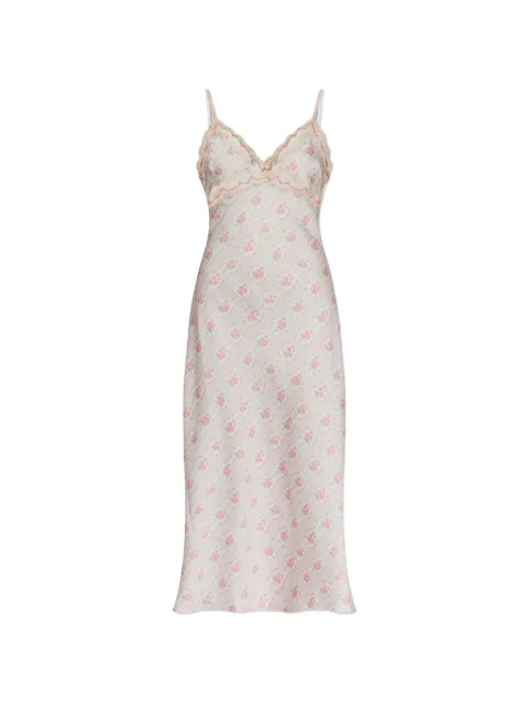LoveShackFancy Idris floral-print midi dress Pink D32493516