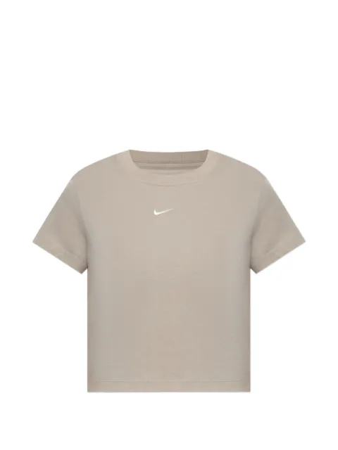 Nike Chill logo-embroidered cropped T-shirt Neutrals HF9538