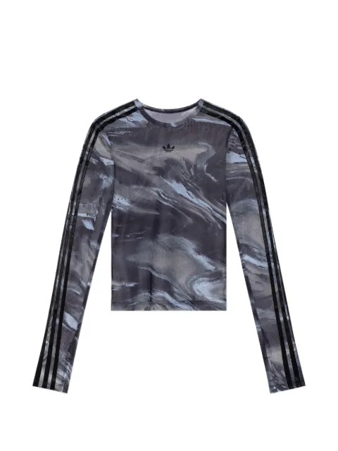 adidas abstract-print long-sleeve T-shirt Grey LE8315