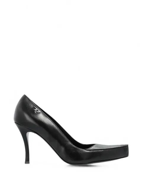 Diesel D-Lucette-Pumps in leather Black DLUCETTE90PUMPDY04102P7903