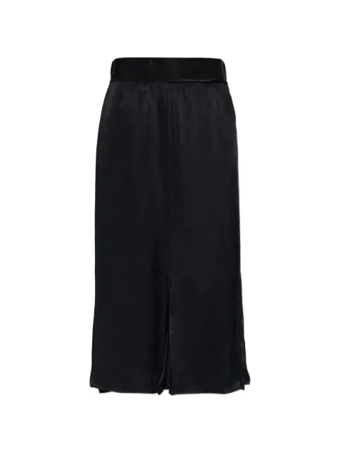 Maison Margiela washed silk satin midi skirt Black S51ME0062M36047