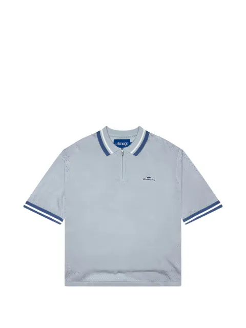 Awake NY mesh zip-up polo shirt Blue AWKSU26KN001