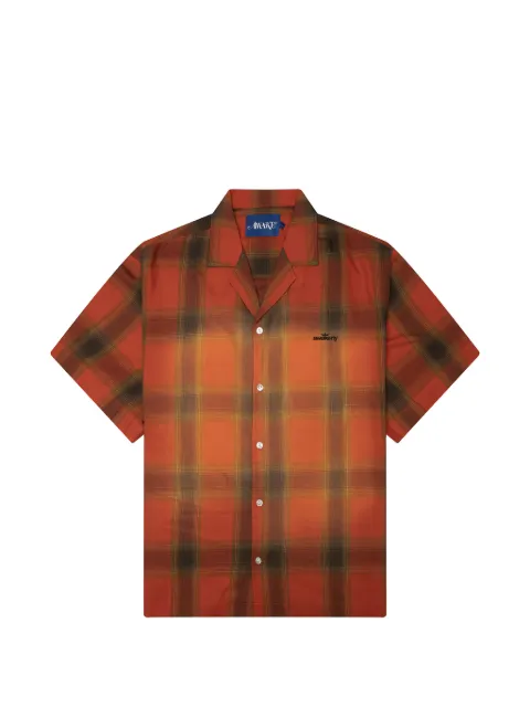 Awake NY Orchard St plaid-print shirt Orange AWKSU26TP005