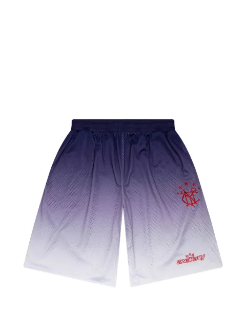 Awake NY gradient-effect mesh shorts Purple AWKSU26SH002